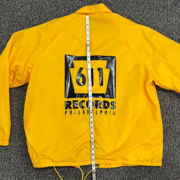 611 Records Philadelphia 1990s Windbreaker Jacket size XL - Picture 7 of 8